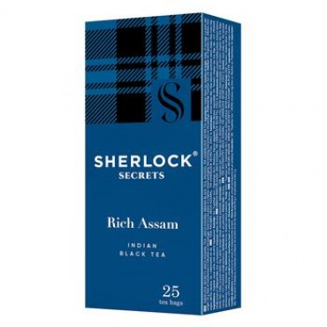 Чай Sherlock Secrets "Rich Assam" чорний індійський 25 пакетів, 50 г