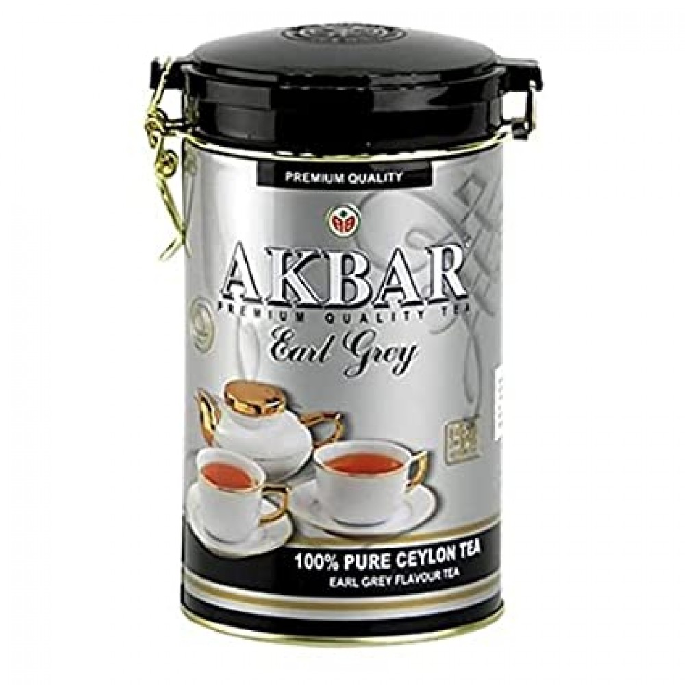 Чай Akbar Earl Grey Premium 225 грамм жестяная банка
