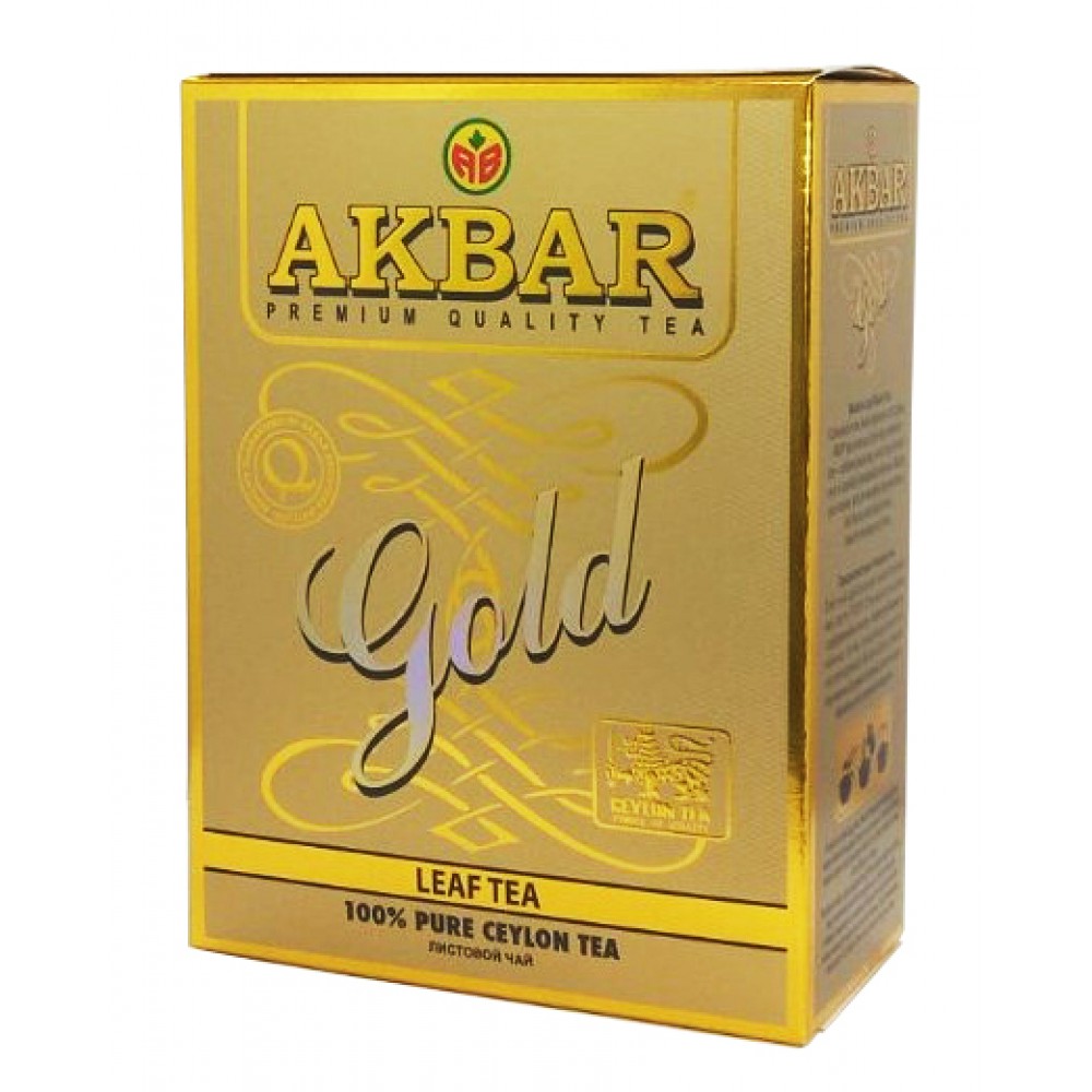 Чай Akbar Gold чорний листовий 250 грам