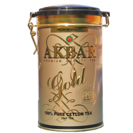 Чай Akbar Gold черный листовой 225 грамм в банке