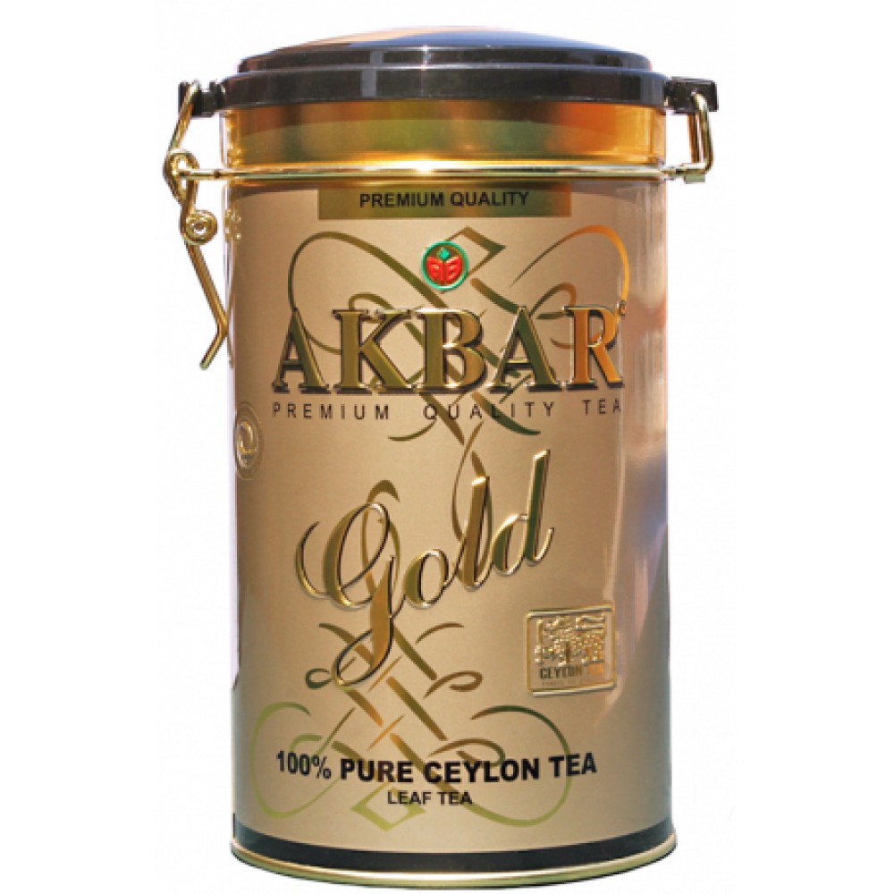 Чай Akbar Gold черный листовой 450 грамм в банке
