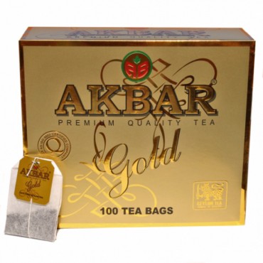 Чай Akbar Gold Черный 100 пакетов