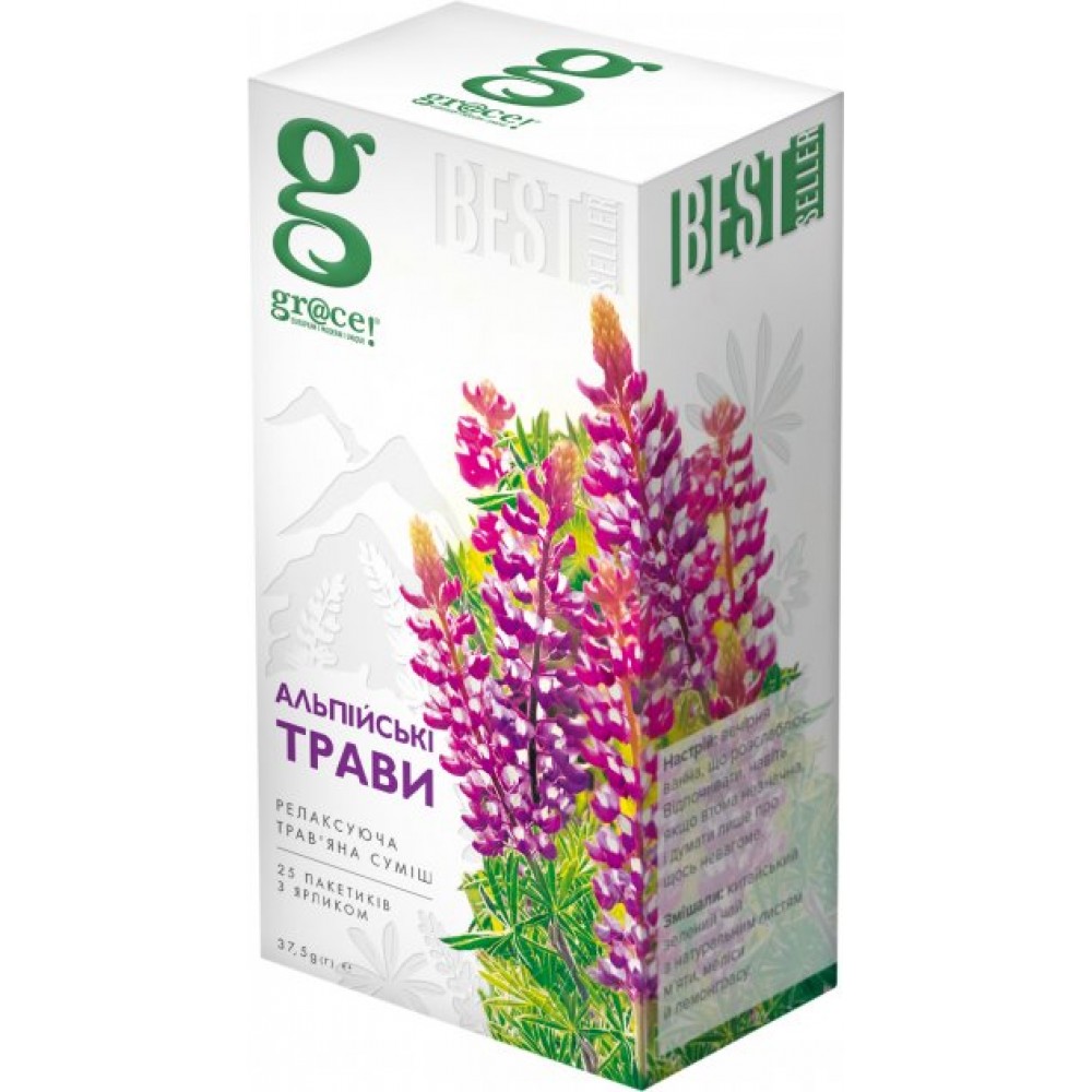 Чай "Grace!" Bestseller Альпійські трави, 25 ф/п