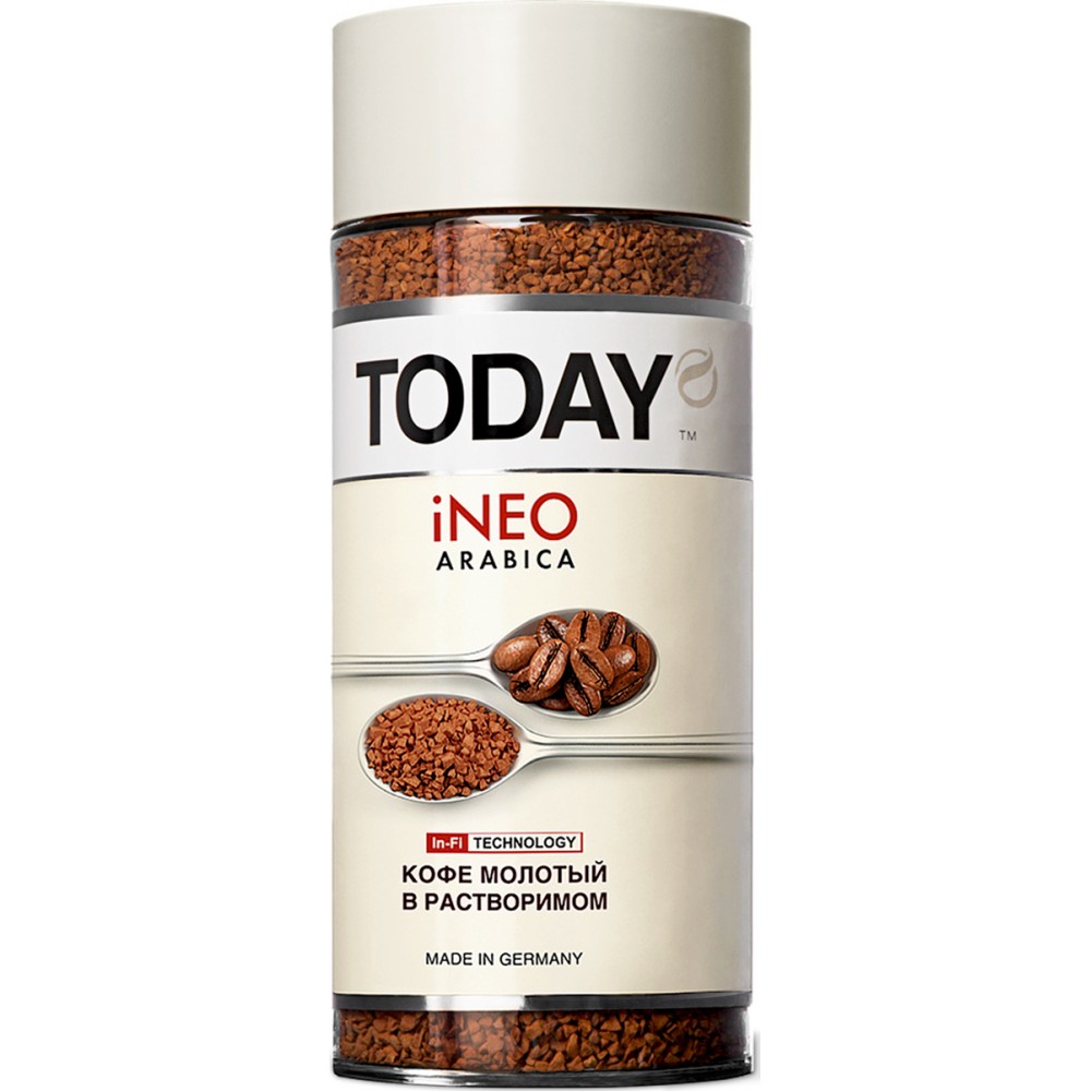 Кава TODAY Ineo Arabica цільнозернова розчинна 95 грам ст.