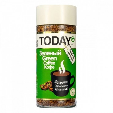 Кофе TODAY Green Coffee Зеленый растворимый 95 грамм ст. б.