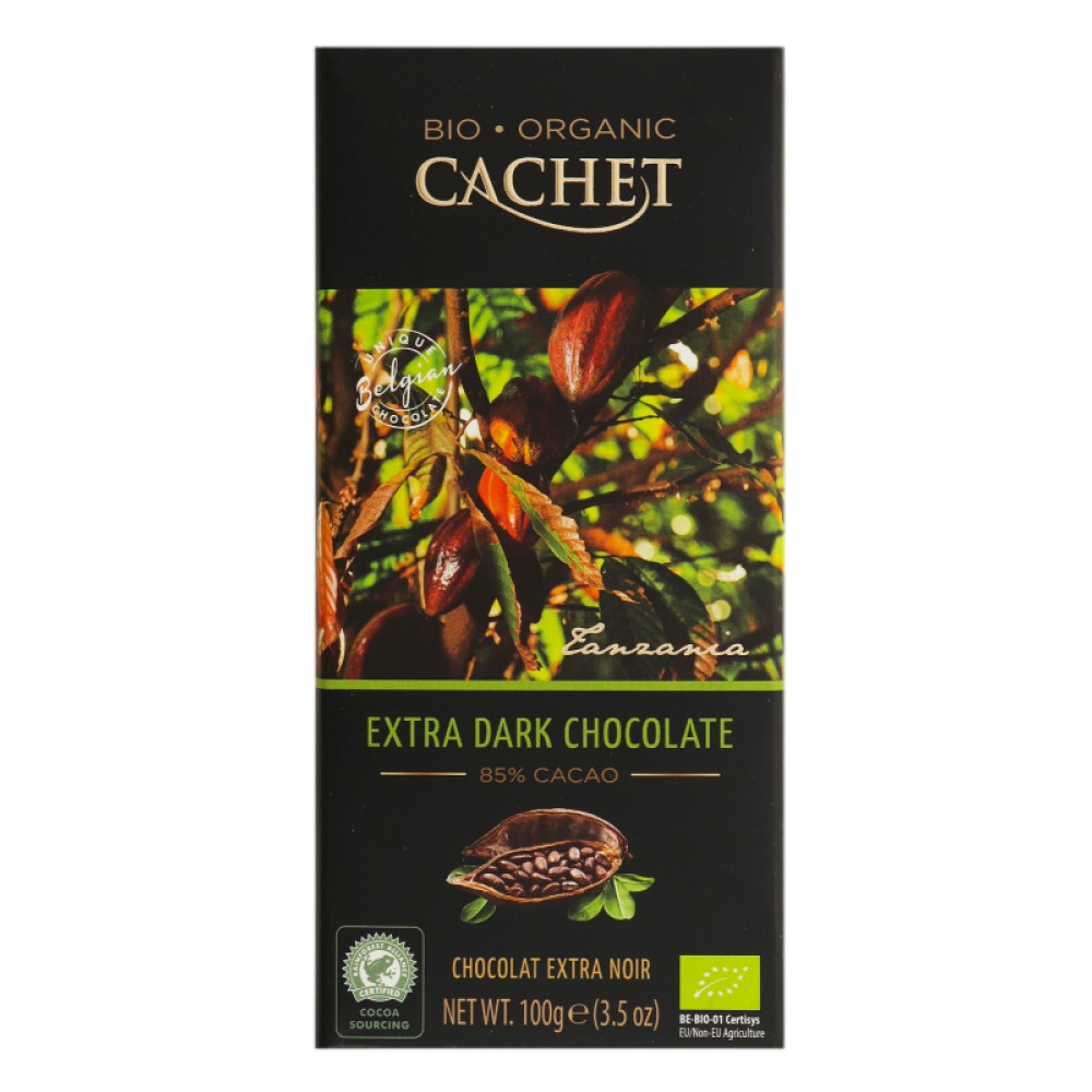 Шоколад Cachet 100 грам чорний 85% BIO Organic