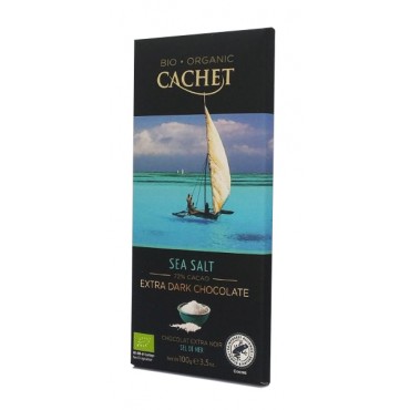 Шоколад Cachet 100 грам чорний із сіллю 72 % BIO Organic