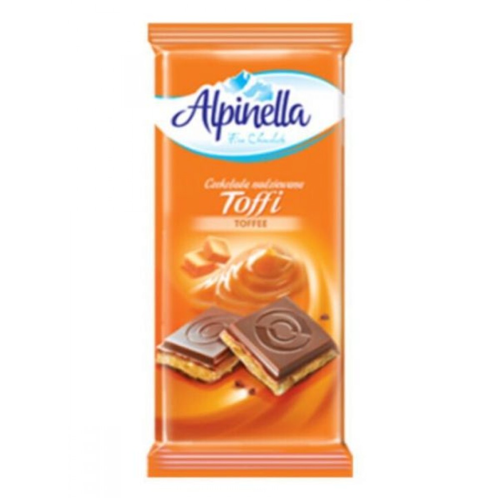 Шоколад "Alpinella" молочный с карамелью, 100 г