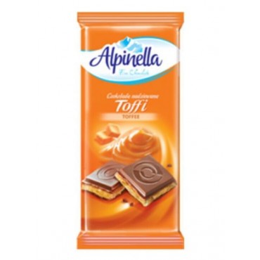 Шоколад "Alpinella" молочный с карамелью, 100 г