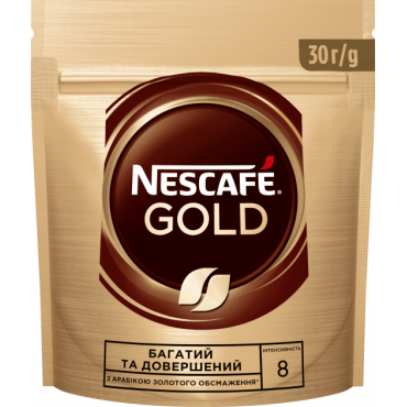 Кофе Nescafe Gold растворимый 30 грамм м/у