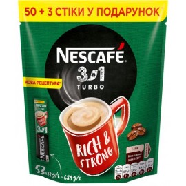 Напиток кофейный NESCAFE 3-в-1 Turbo растворимый в стиках 53 шт х 13 г