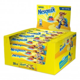 Упаковка какао-напитка Nesquik Быстрорастворимый в стиках 13.5 г х 28 шт