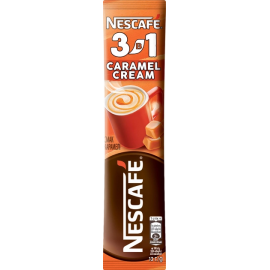 Кавовий напій NESCAFE 3-в-1 Caramel Cream зі смаком карамелі розчинний у стиках 20 шт х 13 грам