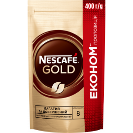 Кофе Nescafe Gold растворимый 400 грамм м/у