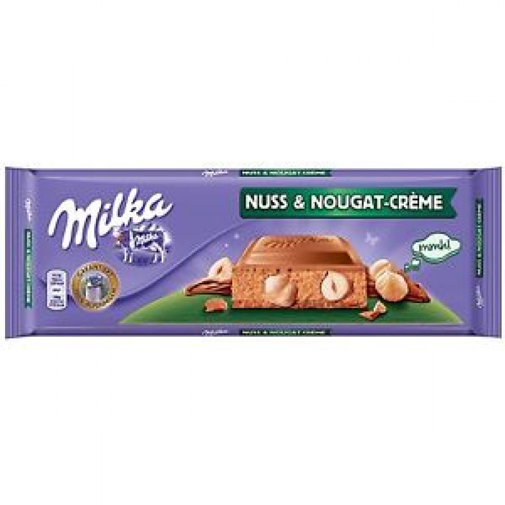 Шоколад молочний Milka Nuss&Nougat (Нусс Нуга) 300 грамм