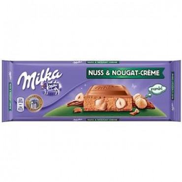 Шоколад молочный Milka Nuss&Nougat (Нусс Нуга) 300 грамм