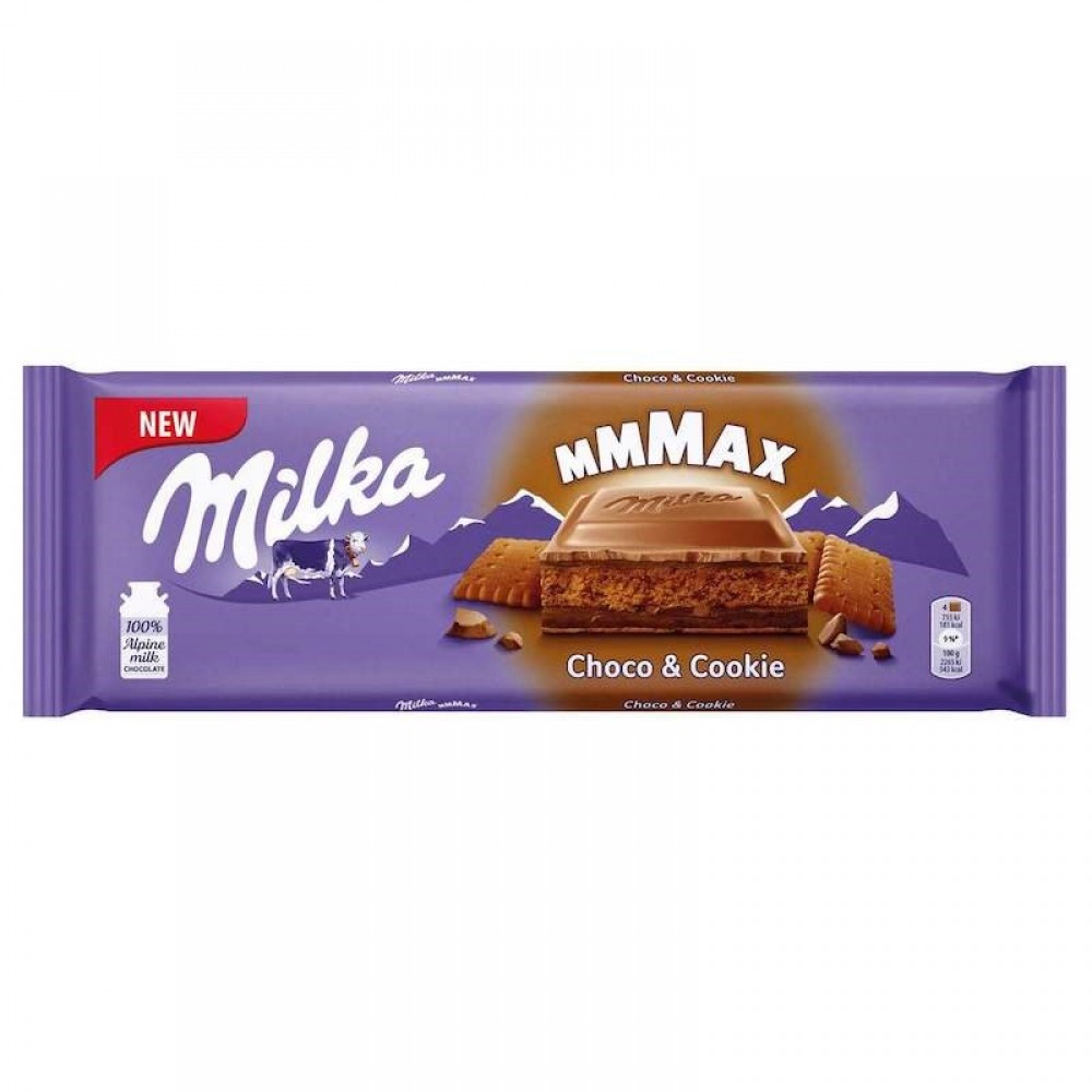 Шоколад молочний Milka Choco & Cookie (Шоколад та печиво) 300 грам