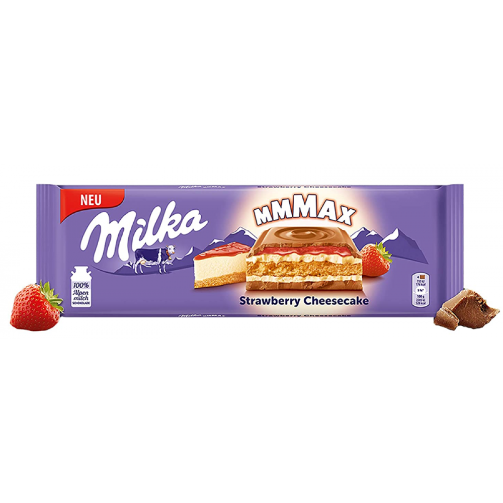 Шоколад молочный Milka Strawberry Cheesecake 300 грамм