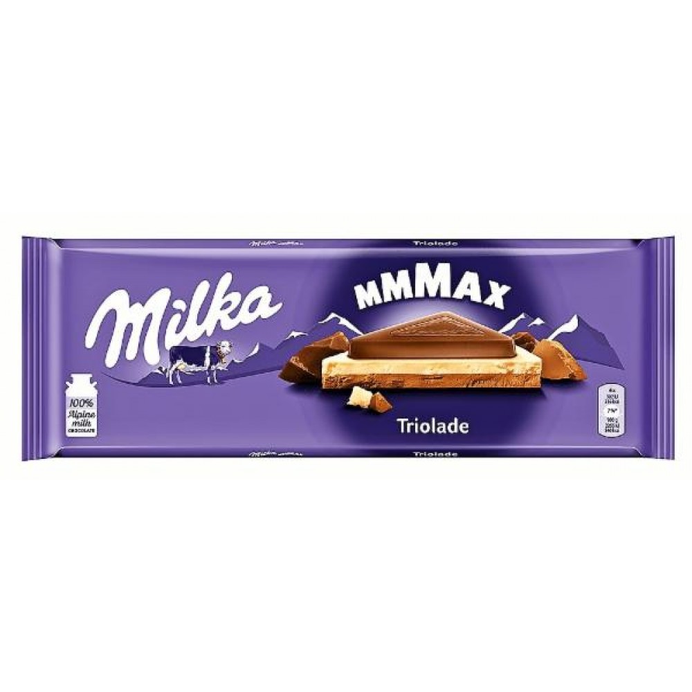 Шоколад Milka Triolade тришаровий шоколад 280 грам