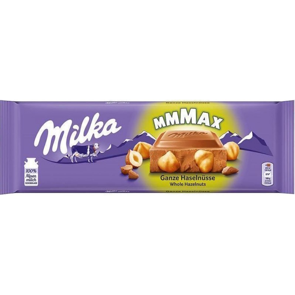 Шоколад молочний Milka Whole Hazelnuts (цілісний лісовий горіх) 270 грам