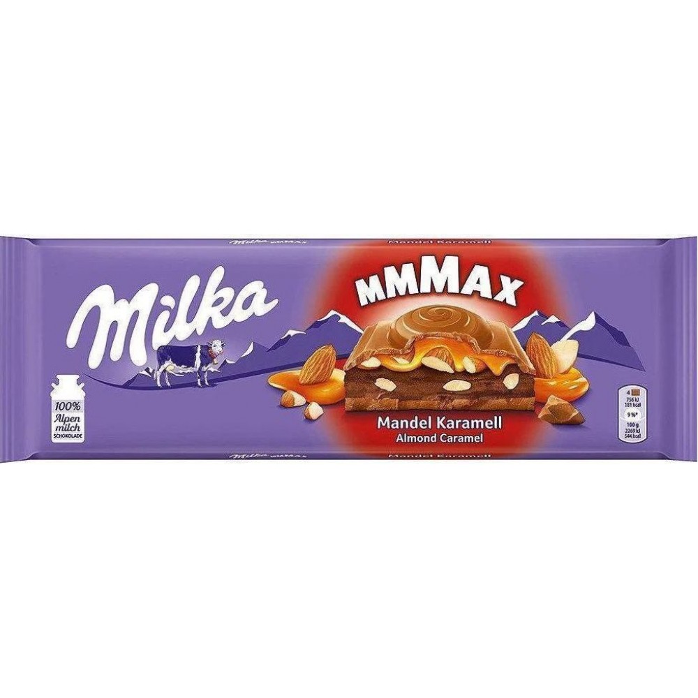 Шоколад молочный Milka Almond Caramel ( Миндаль Карамель) 300 грамм