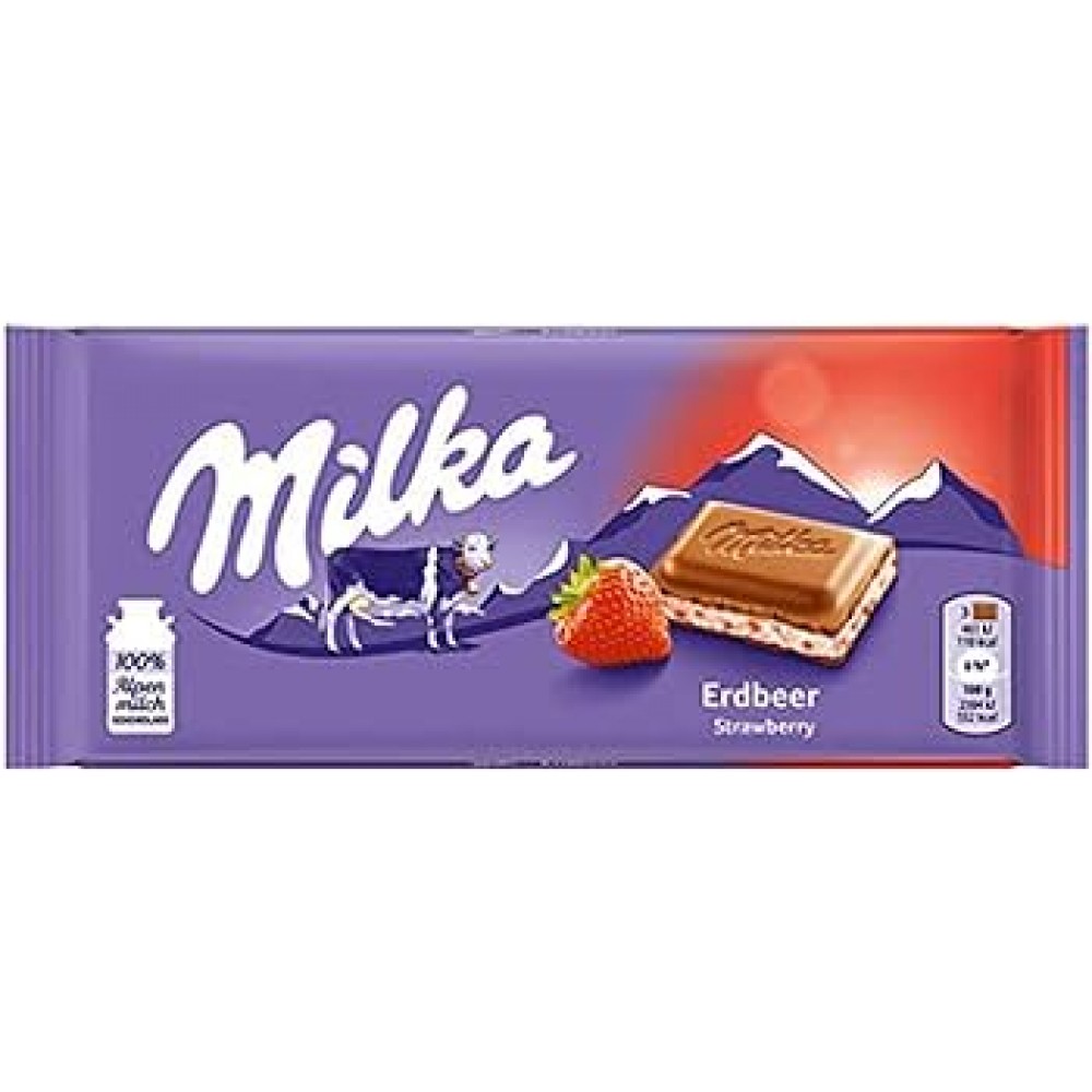 Шоколад молочный Milka Strawberry 100 грамм