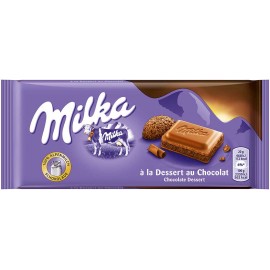Шоколад молочный Десерт Milka с шоколадом 100 грамм