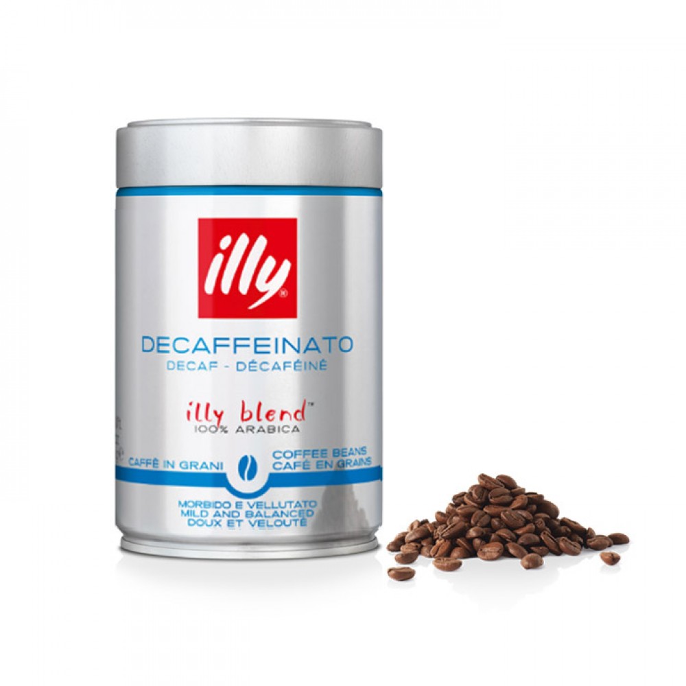 Кава ILLY Decaf без кофеїну зернового 250 г ж/б