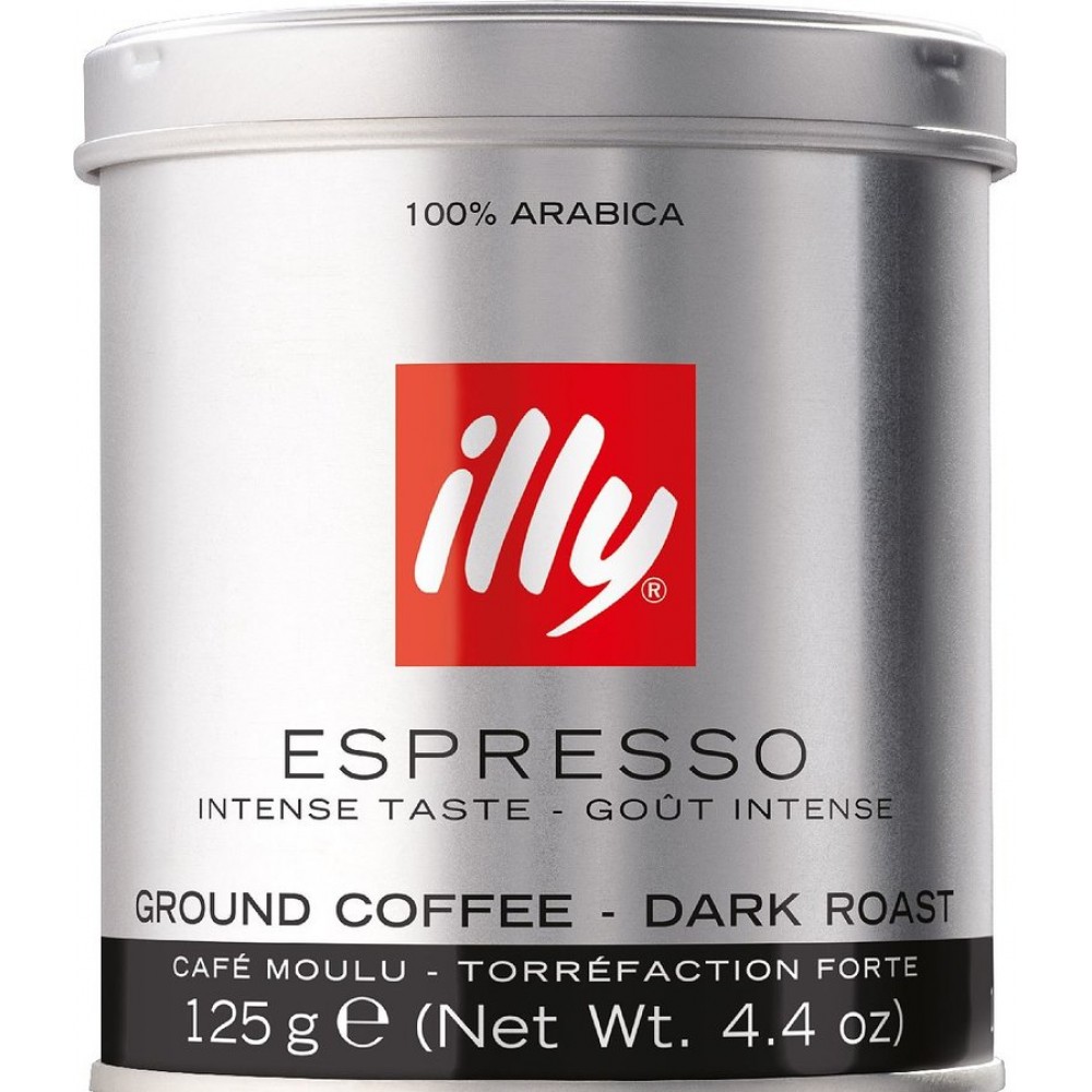 Кофе Illy Intenso Espresso BLACK 125 грамм ж/б