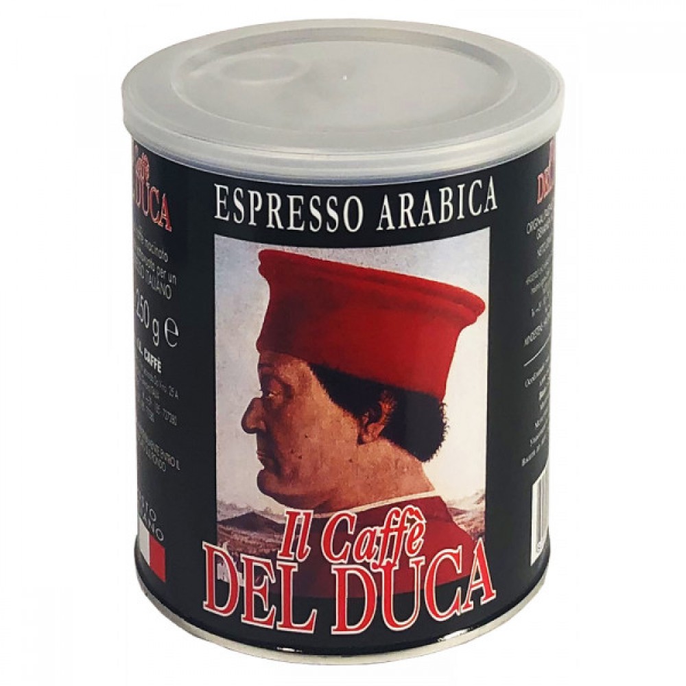 Кава Del Duca 250 грам Espresso Arabica (чорна) мелена з/б