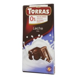 Шоколад Torras молочний без цукру та глютена 75 грам
