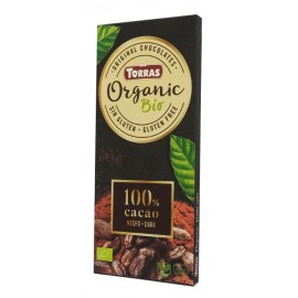 Шоколад Torras Organic Bio 100% какао без сахара и глютена 100 грамм