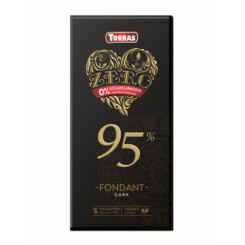 Шоколад екстра-чорний без цукру, без глютену TORRAS Zero 95%, 100 грам