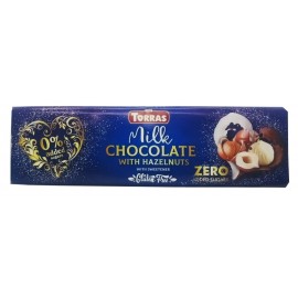 Шоколад Torras ZERO Milk Hazelnuts без сахара 300 грамм