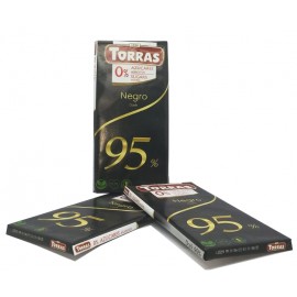 Шоколад Torras чорний 95% какао без цукру і глютену 75 грам