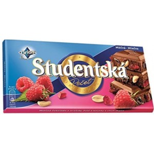 Studentska шоколад з арахісом, желейними шматочкам..