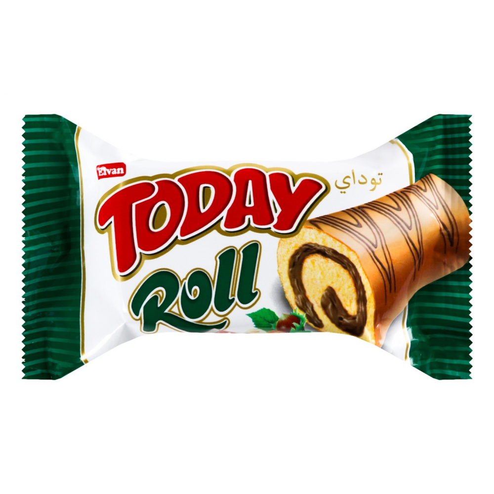 Рулет с кремом с фундуком Elvan TODAY ROLL, 40 грамм