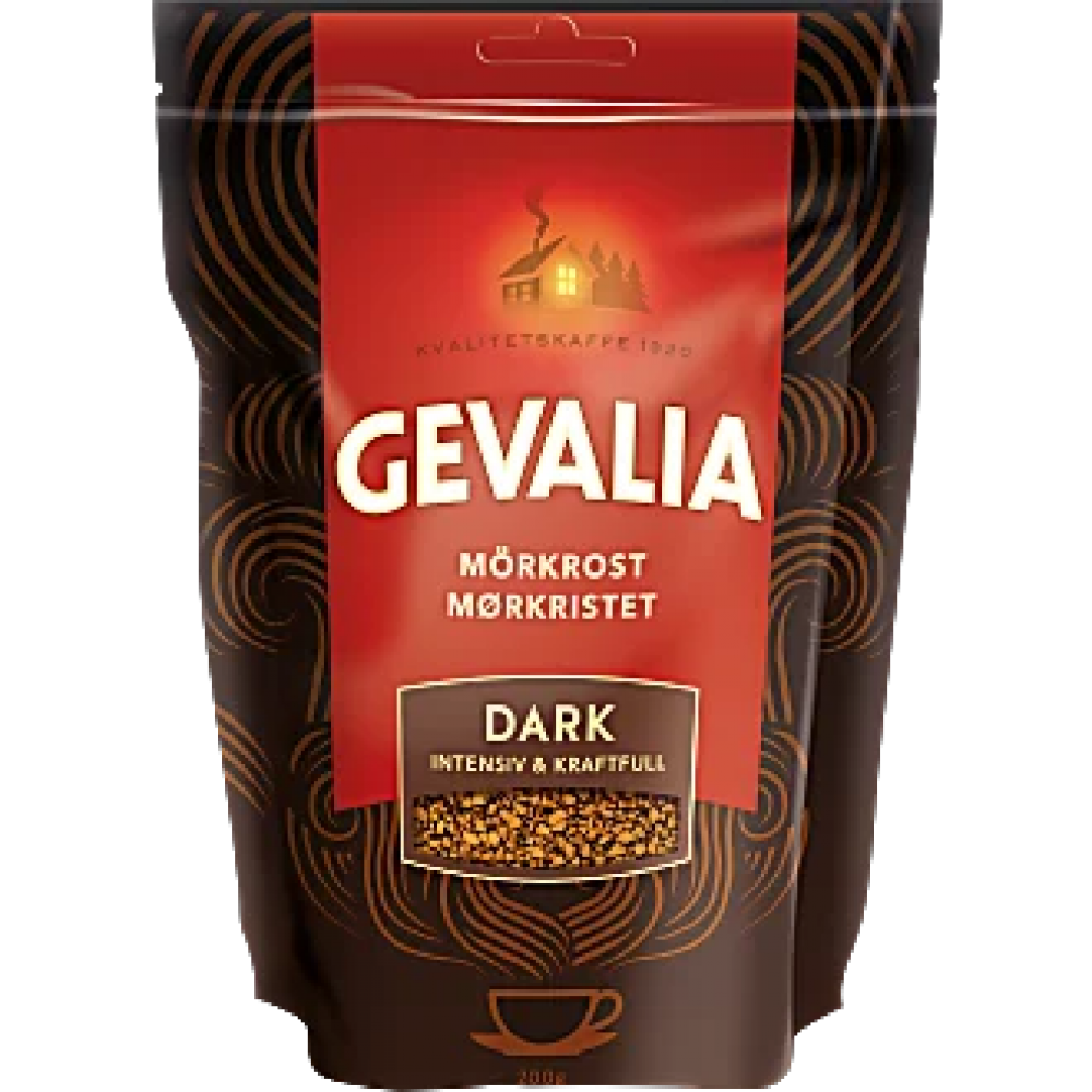 Кава GEVALIA Morkrost Dark розчинна 200 грам економ. пак.