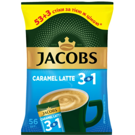 Кавовий напій Jacobs 3 in 1 Caramel Latte 12.3 г х 56 шт