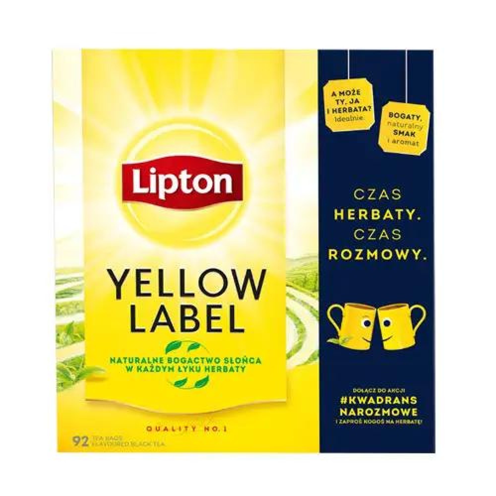 Чай чорний Lipton Yellow Label 92 пакети