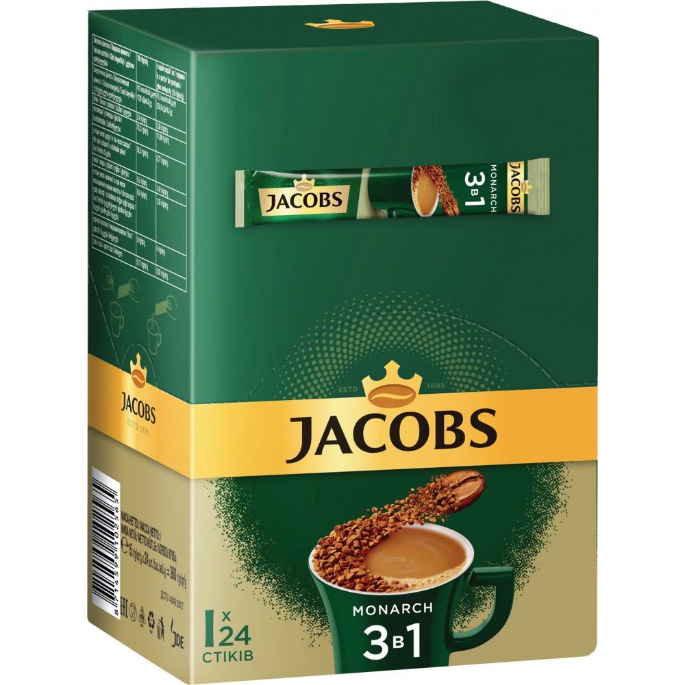Jacobs Monarch 3в1, 15г*24 шт.