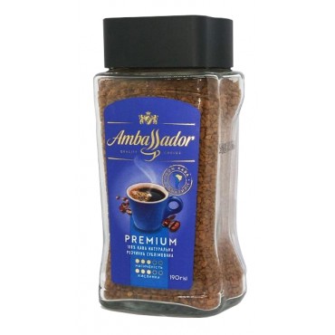 Кофе Ambassador Premium растворимый 190 грамм 