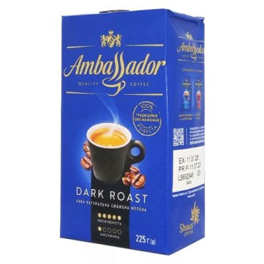 Кава Ambassador Dark roast мелена 225 грам