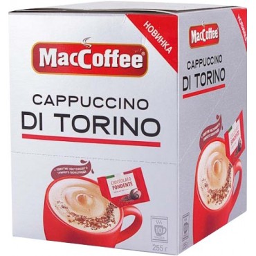 Кофейный напиток 3в1 MacCoffee Cappuccino Di Torino с темным шоколадом 25 г x 10 шт