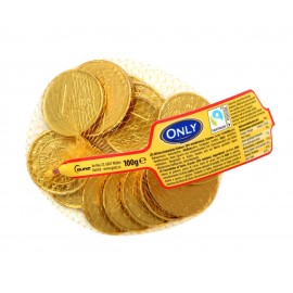 Монеты Евро из молочного шоколада Only 100 грамм