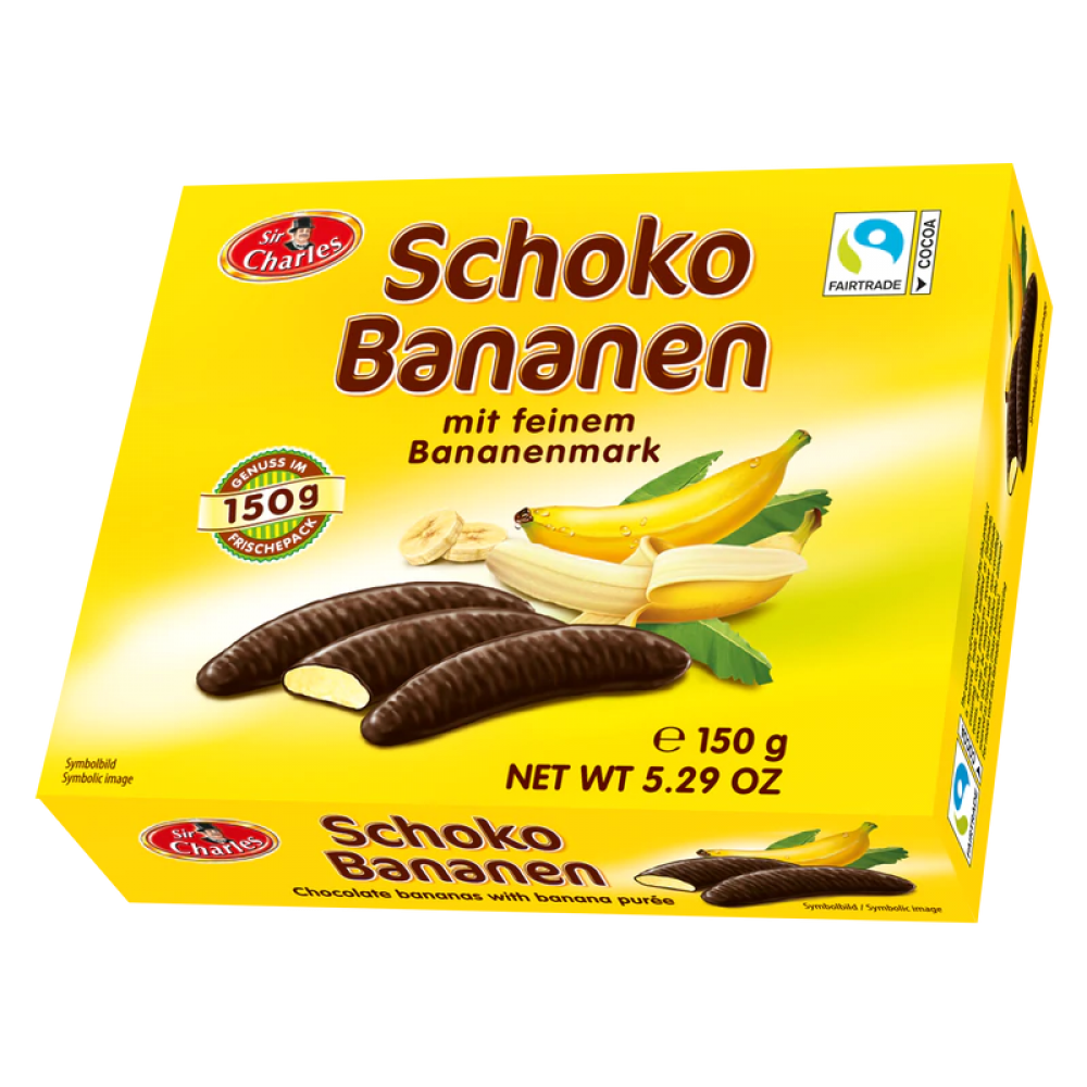 Конфеты шоколадные Schoko Bananen (с банановой начинкой) Австрия 150 грамм