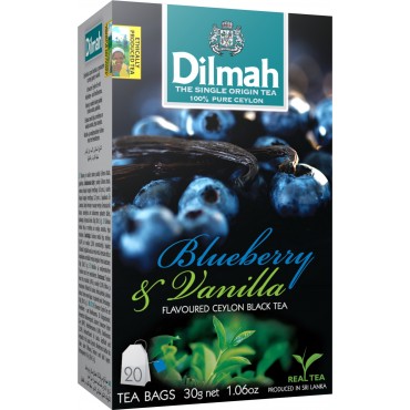 Чай черный пакетированный Dilmah Голубика и ваниль 1.5 г х 20 шт