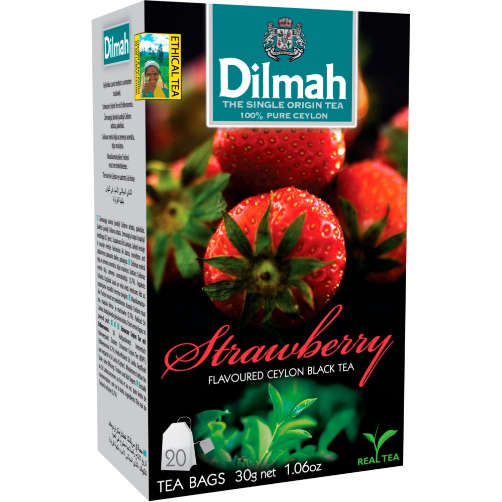 Чай Dilmah Черный Клубника 20 шт х 1.5 г