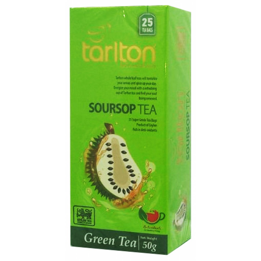 Зелений чай із саусепом Tarlton soursop tea 25 пакетів