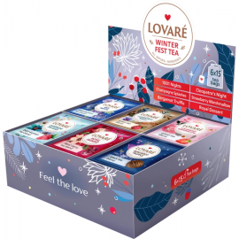 Колекція пакетованого чаю Lovare Winter Fest Tea Set 90 пакетів асорті - 6 видів по 15 штук